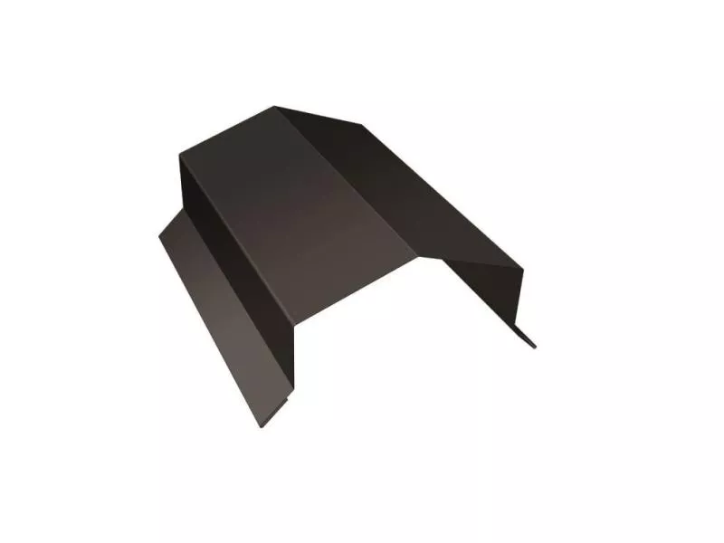 Парапетная крышка угольная 150мм 0,45 Drap-double TX RR 32 темно-коричневый (3м) купить в екатеринбурге