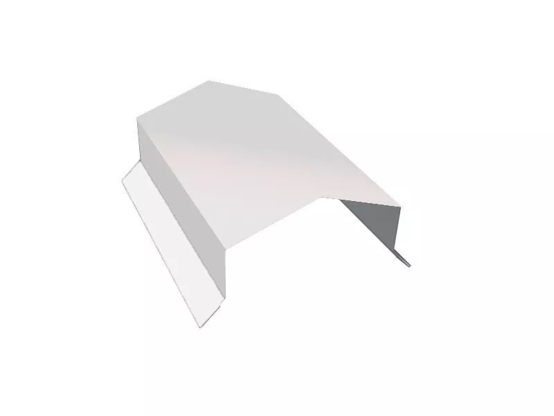 Парапетная крышка угольная 250мм 0,5 Satin с пленкой RAL 9003 сигнальный белый (2,5м) купить в екатеринбурге