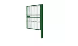 Калитка с сеткой 3D Гиттер проф труба 40*20 Ш-1000 В-1900 со столбом 60х60х3000 ППК RAL 6005. Цена: 9940 руб. Артикул: Yuventa_Kalitka_14_1