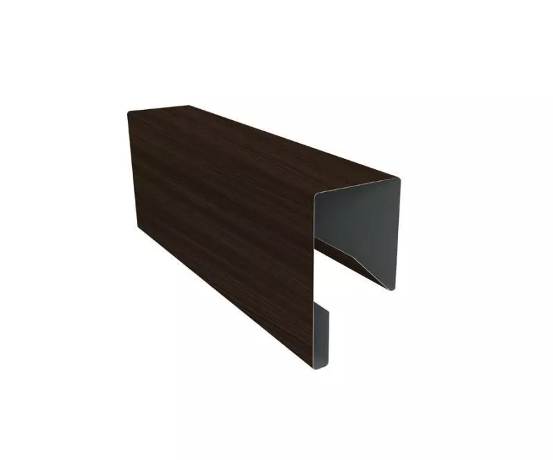 Планка П-образная заборная 17 0,45 Print Elite Coffee Wood Blesk TwinColor (2,5м) купить в екатеринбурге