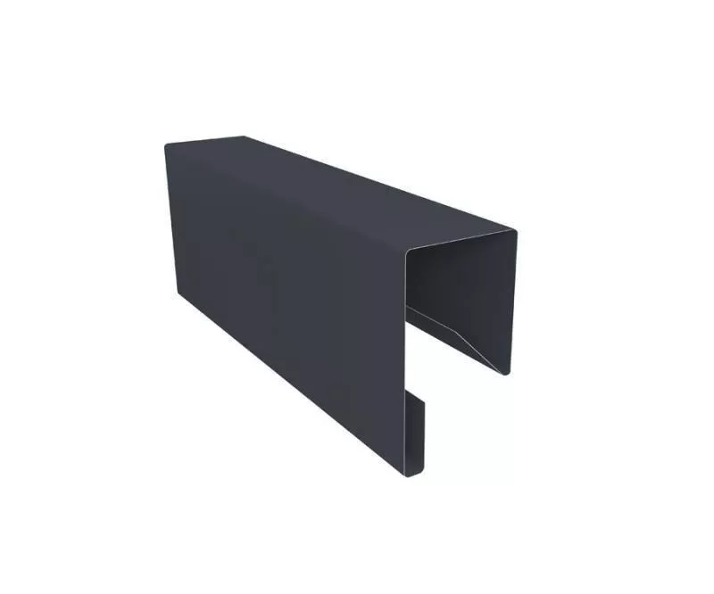 Планка П-образная заборная 17 0,4 PE-Double с пленкой RAL 7024 мокрый асфальт (3м) купить в екатеринбурге