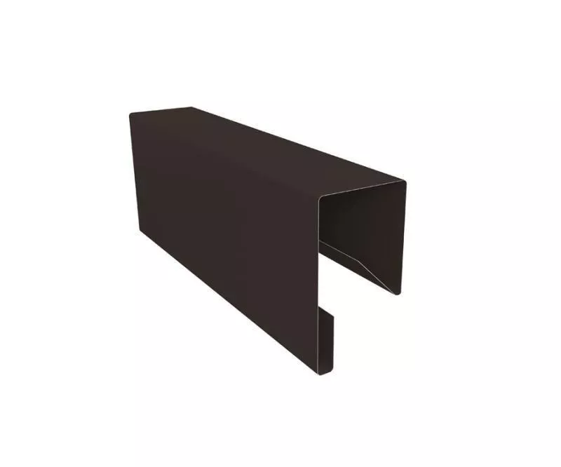 Планка П-образная заборная 17 0,45 Drap-double TX RR 32 темно-коричневый (2м) купить в екатеринбурге