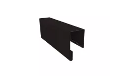 Планка П-образная заборная 17 0,45 PE-Double с пленкой RAL 9005 черный (3м). Цена: 714 руб. Артикул: 30505