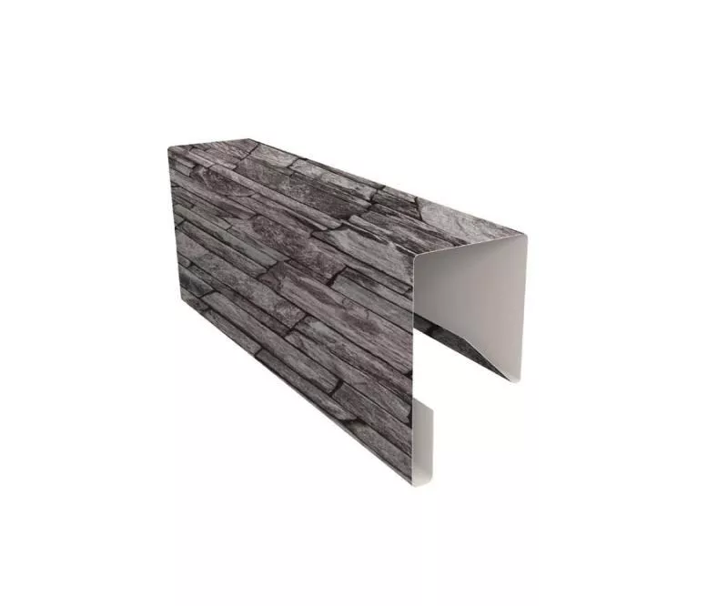 Планка П-образная заборная 17 0,45 Print Elite Fine Stone TwinColor (3м) купить в екатеринбурге