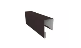 Планка П-образная заборная 17 0,5 GreenCoat Pural BT с пленкой RR 32 темно-коричневый (RAL 8019 серо-коричневый) (3м). Цена: 2162 руб. Артикул: 30877