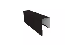Планка П-образная заборная 17 0,5 PurPro Matt 275 RAL 9005 черный (2м). Цена: 762 руб. Артикул: 30902