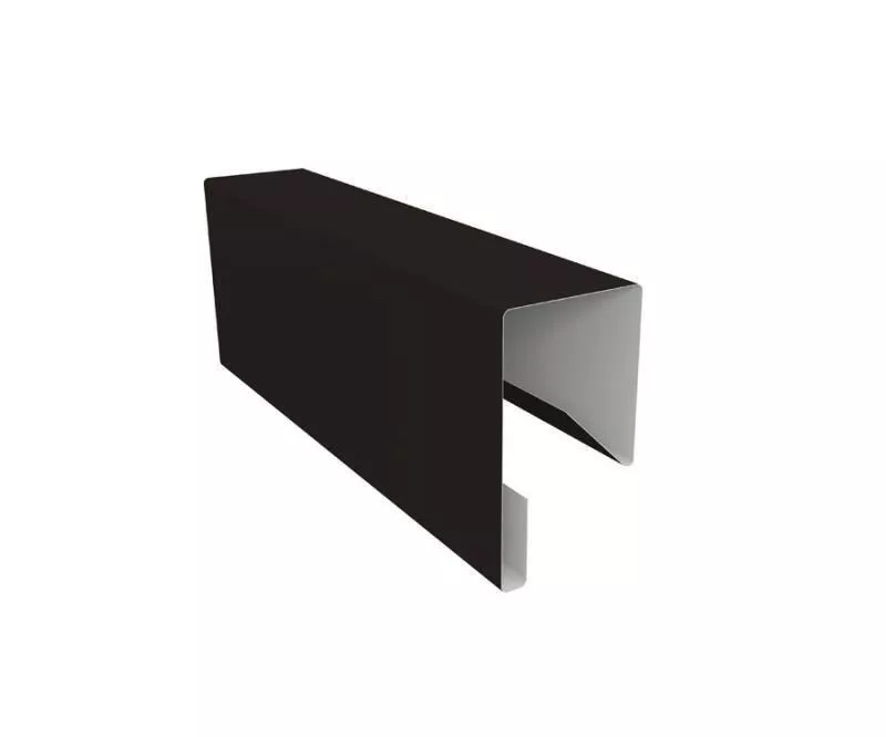Планка П-образная заборная 17 0,5 Satin Matt RAL 9005 черный (2,5м) купить в екатеринбурге