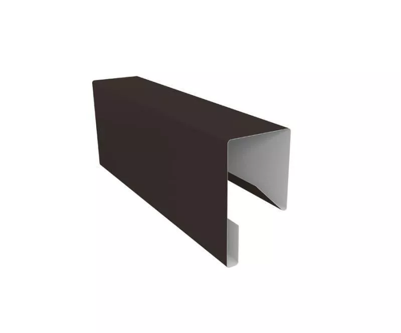 Планка П-образная заборная 17 0,5 Satin Matt RR 32 темно-коричневый (2,5м) купить в екатеринбурге