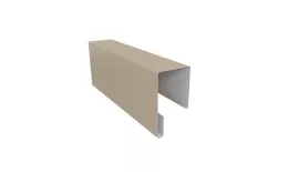 Планка П-образная заборная 17 0,5 Satin с пленкой RAL 1015 светлая слоновая кость (2м). Артикул: 30616