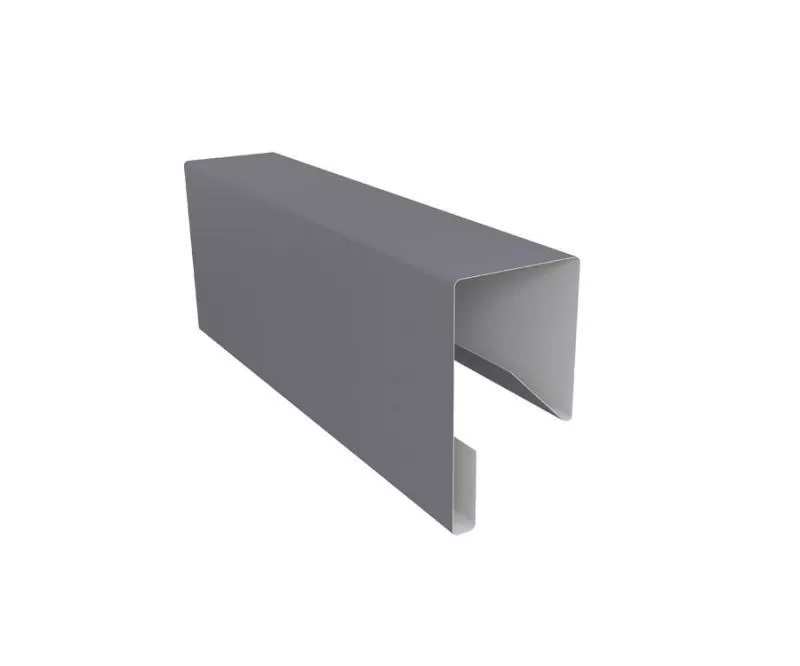 Планка П-образная заборная 17 0,5 Satin с пленкой RAL 7004 сигнальный серый (2м) купить в екатеринбурге