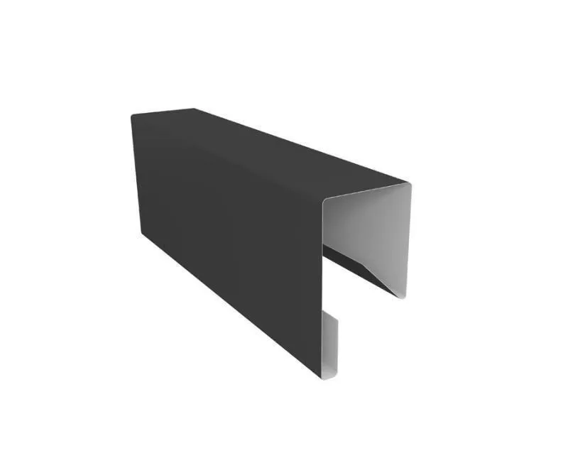 Планка П-образная заборная 17 0,5 Satin с пленкой RAL 7016 антрацитово-серый (2м) купить в екатеринбурге