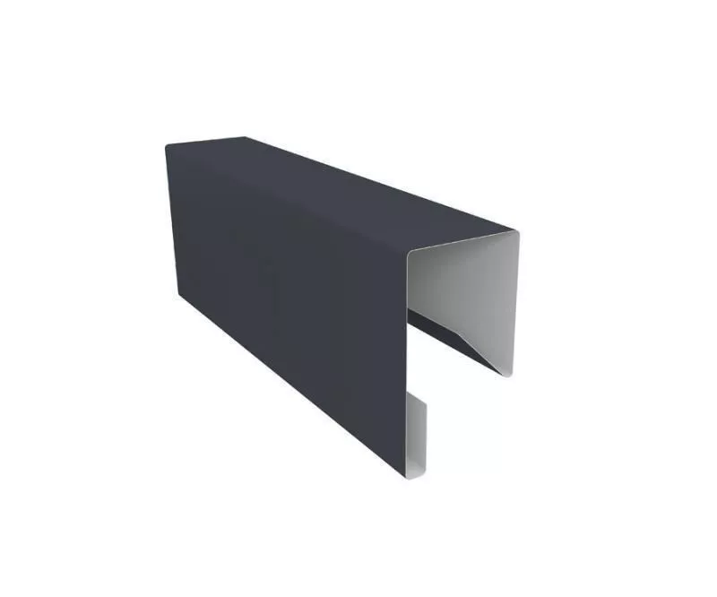 Планка П-образная заборная 17 0,5 Satin с пленкой RAL 7024 мокрый асфальт (2,5м) купить в екатеринбурге