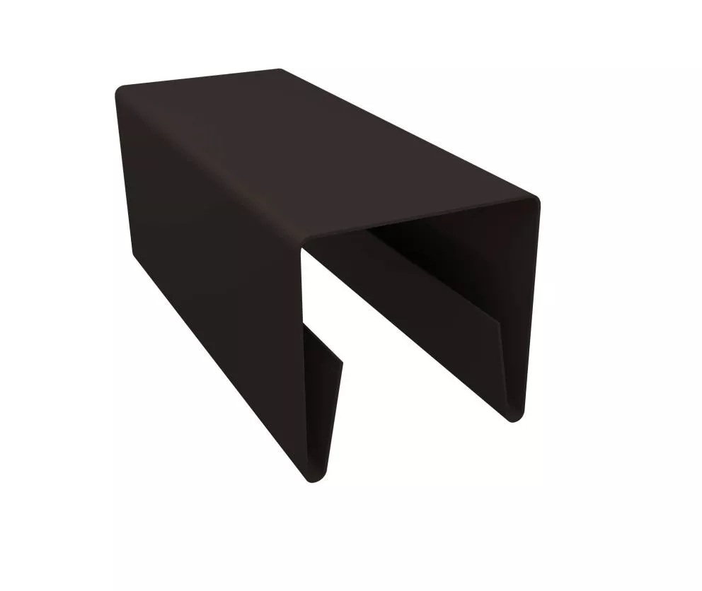 Планка П-образная заборная 20 0,45 PE-Double с пленкой RR 32 темно-коричневый (2м) купить в екатеринбурге