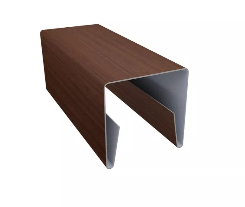 Планка П-образная заборная 20 0,45 Print Elite Choco Wood TwinColor (2,5м) купить в екатеринбурге