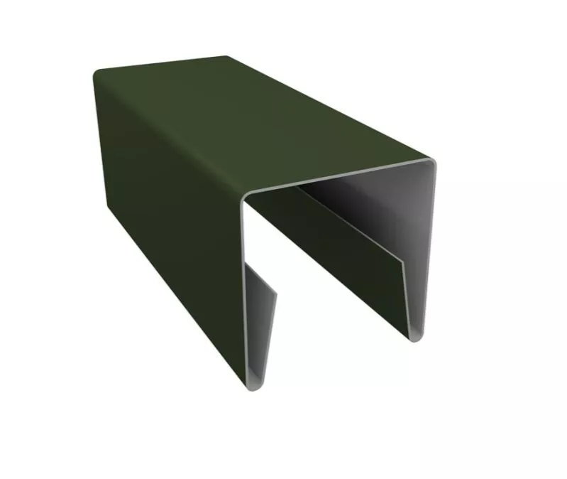 Планка П-образная заборная 20 0,5 GreenCoat Pural BT с пленкой RR 11 темно-зеленый (RAL 6020 хромовая зелень) (2,5м) купить в екатеринбурге