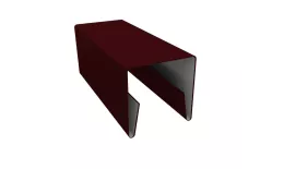 Планка П-образная заборная 20 0,5 Satin с пленкой RAL 3005 красное вино (2м). Цена: 534 руб. Артикул: 31117