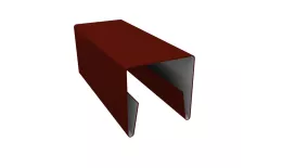 Планка П-образная заборная 20 0,5 Satin с пленкой RAL 3009 оксидно-красный (2м). Цена: 534 руб. Артикул: 31120