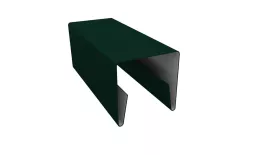 Планка П-образная заборная 20 0,5 Satin с пленкой RAL 6005 зеленый мох (2,5м). Артикул: 31125