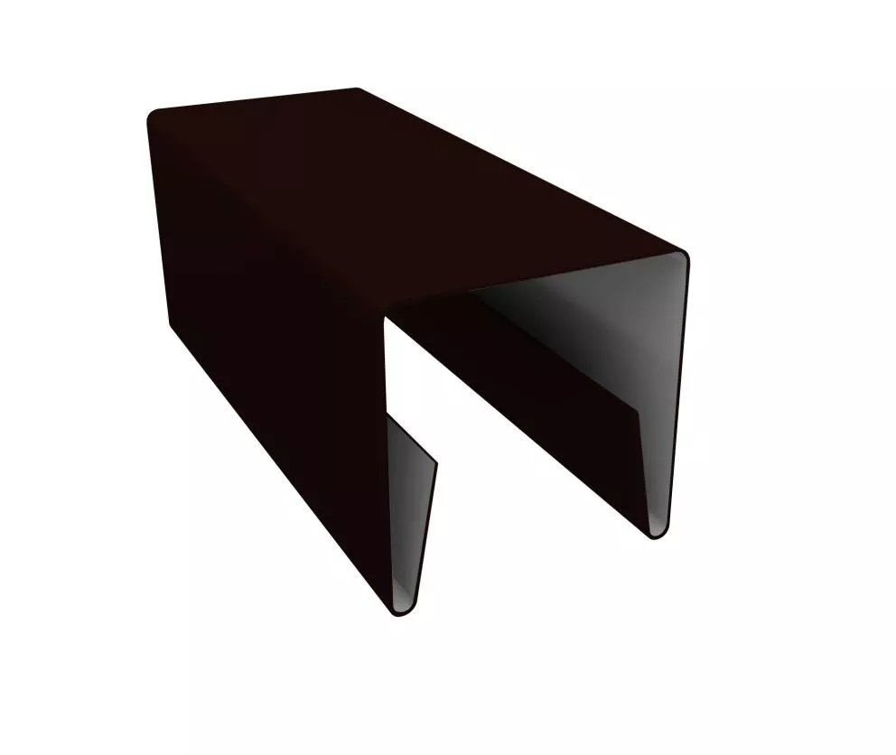 Планка П-образная заборная 20 0,5 Satin с пленкой RR 32 темно-коричневый (2м) купить в екатеринбурге