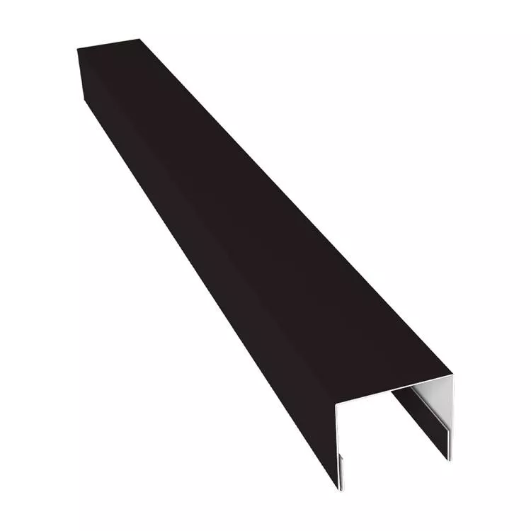 Планка П-образная заборная 24 0,45 Drap ST RAL 9005 черный (2,5м) купить в екатеринбурге