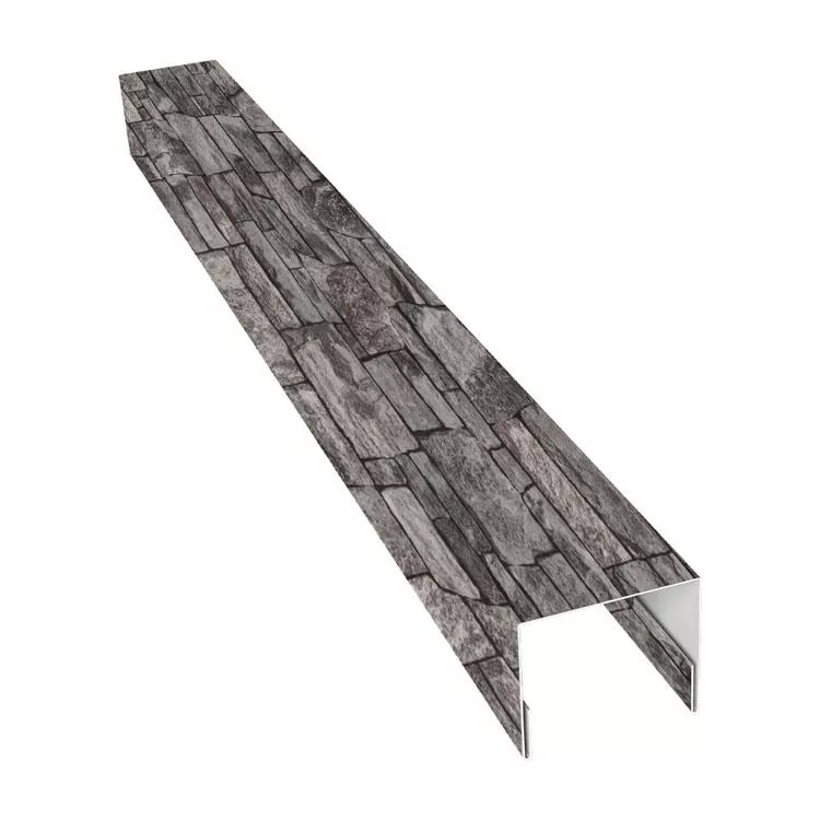 Планка П-образная заборная 24 0,45 Print Elite Fine Stone TwinColor (2,5м) купить в екатеринбурге