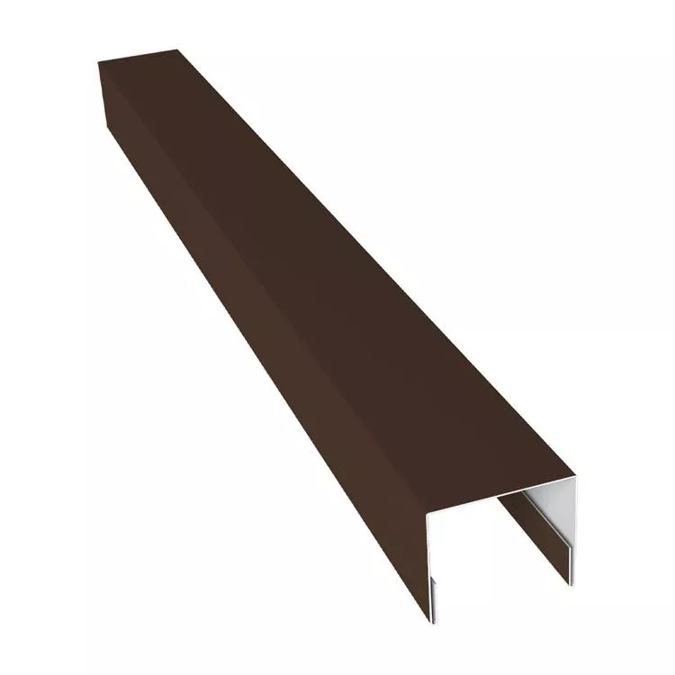 Планка П-образная заборная 24 0,5 Satin Matt RAL 8017 шоколад (2,5м) купить в екатеринбурге