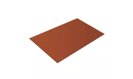 Плоский лист 0,45 Drap с пленкой RAL 8004 терракота. Артикул: 45004