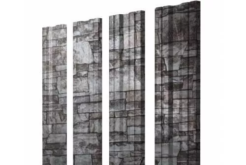 Штакетник Grand Line Twin 0,45 Print Elite Fine Stone Камень купить в екатеринбурге