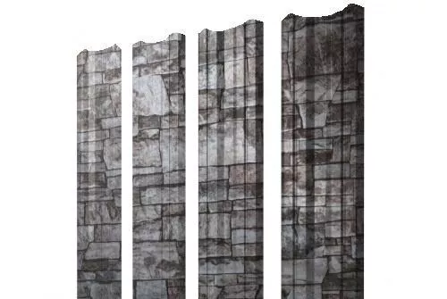 Штакетник Grand Line М-образный А 0,45 Print Elite Fine Stone Камень купить в екатеринбурге