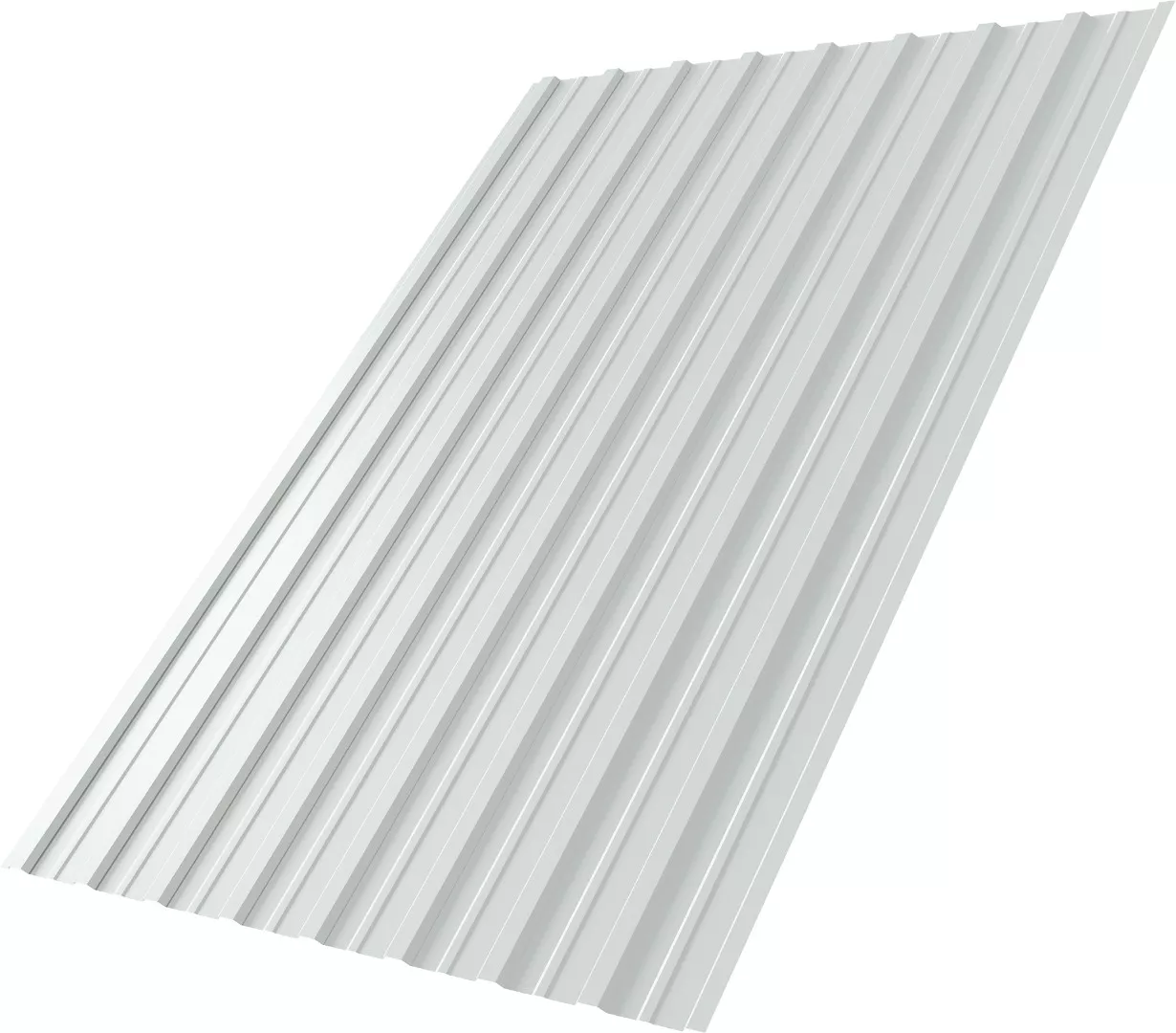 Профнастил Grand Line С10 A Полиэстер Дачный 0,35 мм RAL 9003 Сигнальный белый купить в екатеринбурге