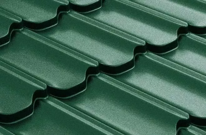 Металлочерепица GL Квинта плюс (Kvinta Plus) 0,5 Velur RAL 6005 зеленый мох купить в екатеринбурге