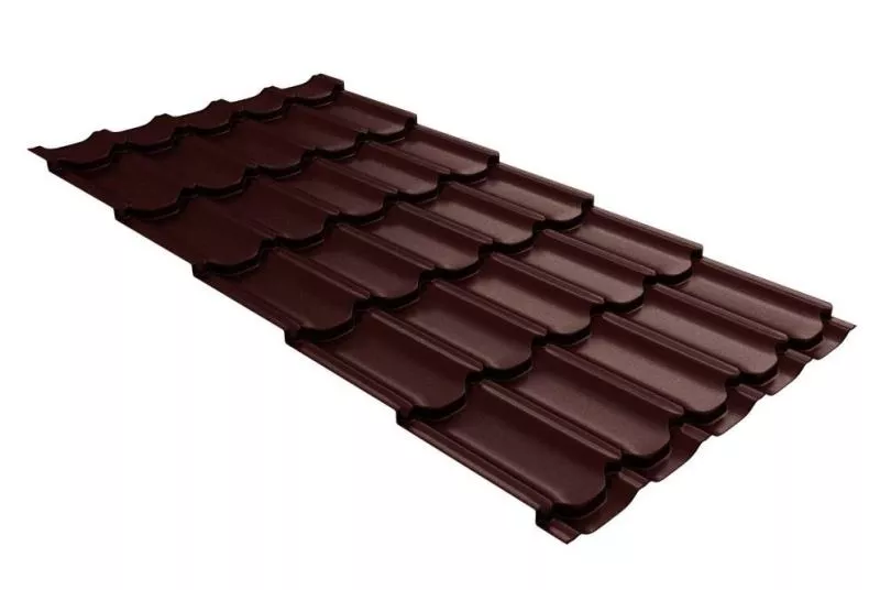 Металлочерепица GL Kvinta Plus 0,5 GreenCoat Pural RAL 8017 шоколад купить в екатеринбурге