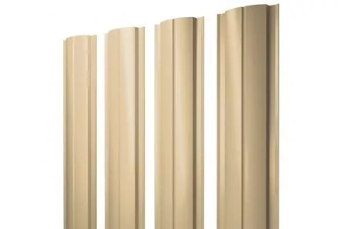 Штакетник Grand Line Slim Полукруглый 0,4 PE RAL 1014 Слоновая кость купить в екатеринбурге