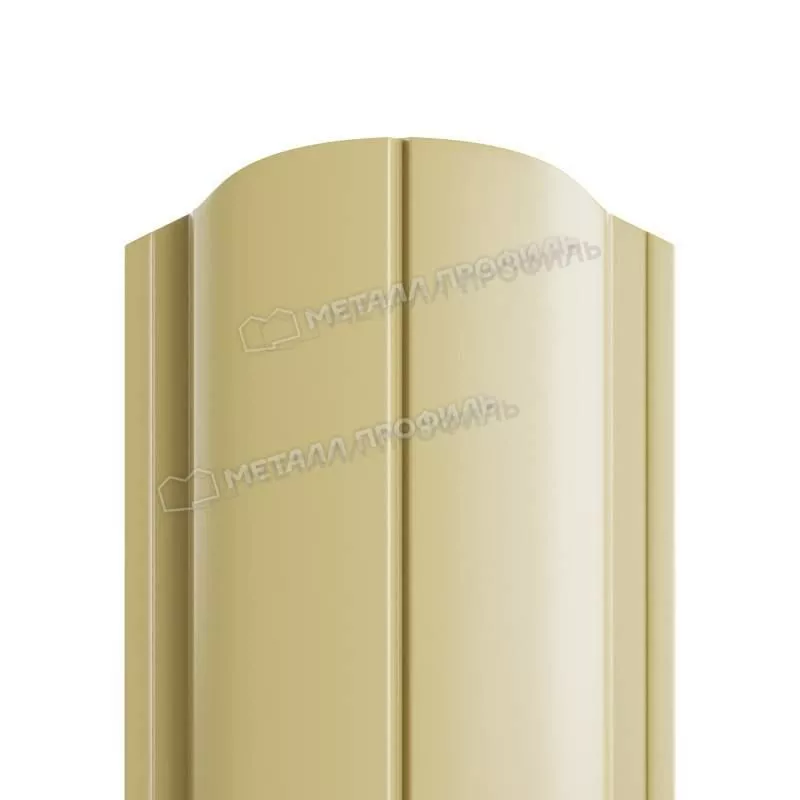 Штакетник Металл Профиль ELLIPSE-O (Закругленный) NormanMP 0,5 мм RAL 1014 Слоновая кость купить в екатеринбурге