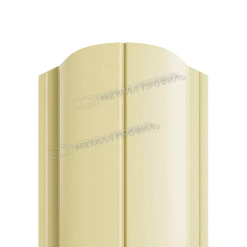 Штакетник Металл Профиль ELLIPSE-O (Закругленный) NormanMP 0,5 мм RAL 1015 Светлая слоновая кость купить в екатеринбурге