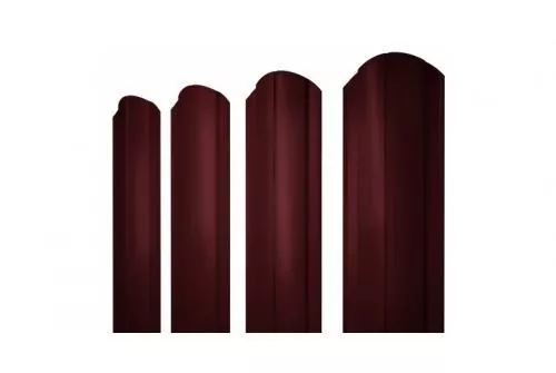 Штакетник Grand Line Круглый фигурный 0,45 PE Double RAL 3005 Красное вино купить в екатеринбурге