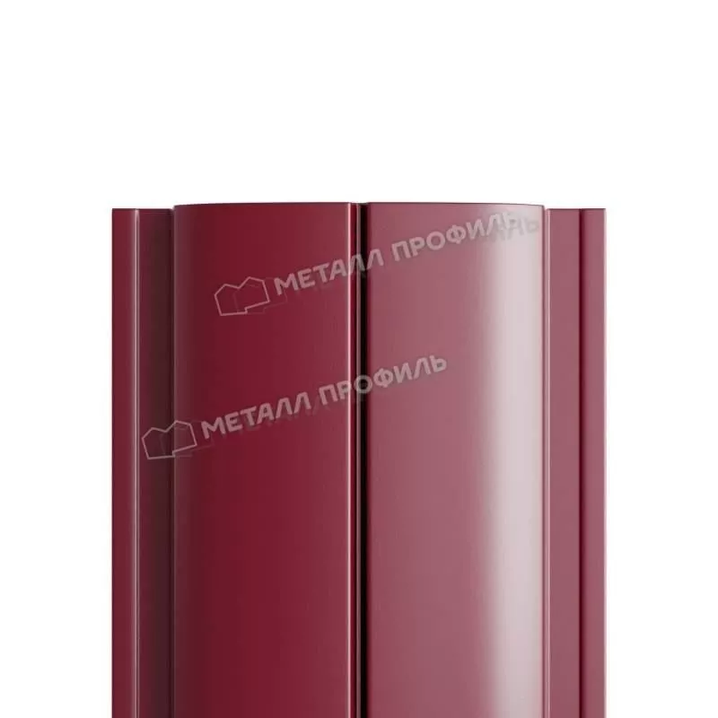 Штакетник Металл Профиль ELLIPSE-Т (Прямой) VikingMP 0,45 мм RAL 3005 Красное вино купить в екатеринбурге