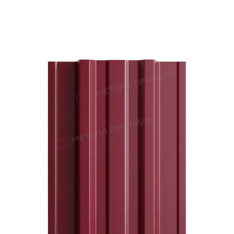 Штакетник Металл Профиль TRAPEZE-Т (Прямой) NormanMP 0,5 мм RAL 3005 Красное вино купить в екатеринбурге