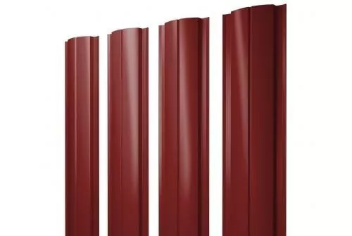 Штакетник Grand Line Slim Полукруглый 0,45 PE RAL 3011 Коричнево-красный купить в екатеринбурге