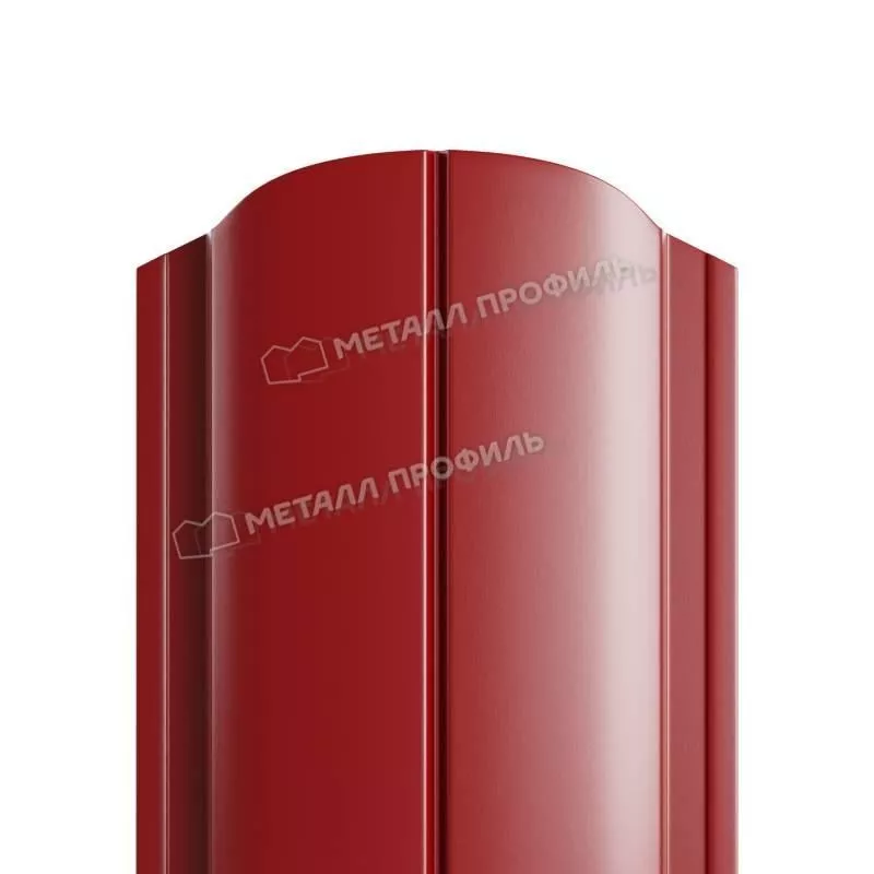 Штакетник Металл Профиль ELLIPSE-O (Закругленный) NormanMP 0,5 мм RAL 3011 Коричнево-красный купить в екатеринбурге