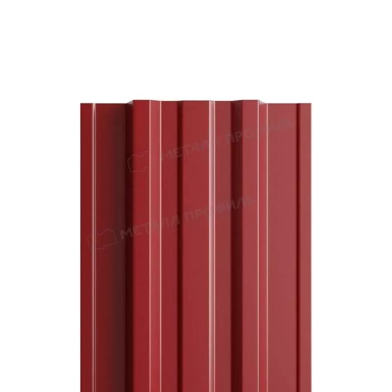 Штакетник Металл Профиль TRAPEZE-Т (Прямой) NormanMP 0,5 мм RAL 3011 Коричнево-красный купить в екатеринбурге