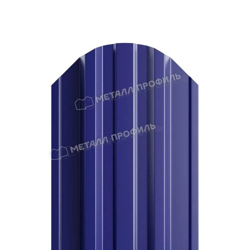 Штакетник Металл Профиль TRAPEZE-O (Закругленный) NormanMP 0,5 мм RAL 5002 Ультрамариново-синий купить в екатеринбурге