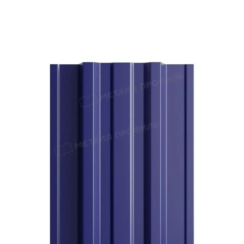 Штакетник Металл Профиль TRAPEZE-Т (Прямой) NormanMP 0,5 мм RAL 5002 Ультрамариново-синий купить в екатеринбурге