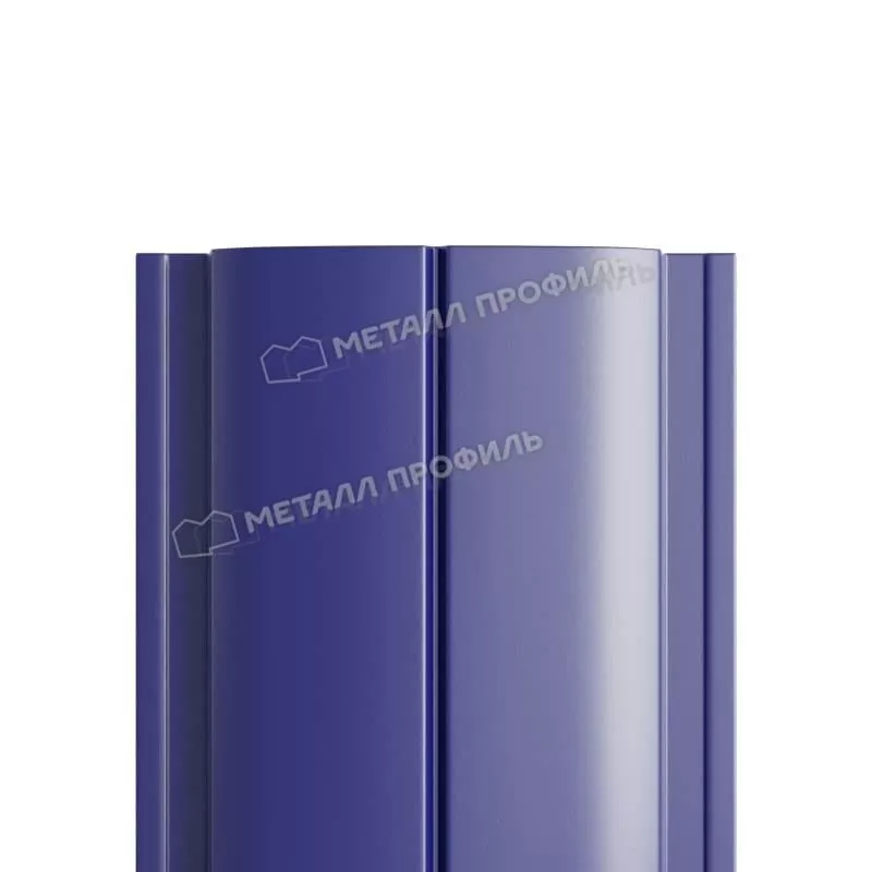 Штакетник Металл Профиль ELLIPSE-Т (Прямой) Полиэстер 0,45 мм RAL 5002 ультрамариновый-синий купить в екатеринбурге
