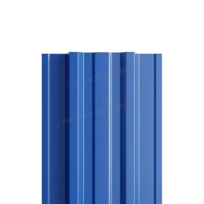 Штакетник Металл Профиль TRAPEZE-Т (Прямой) NormanMP 0,5 мм RAL 5005 Сигнальный синий купить в екатеринбурге