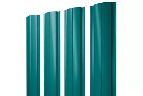 Штакетник Grand Line Slim Полукруглый 0,45 PE RAL 5021 Водная синь купить в екатеринбурге