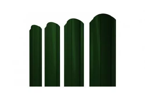 Штакетник Grand Line Круглый фигурный 0,45 PE Double RAL 6005 Зеленый мох купить в екатеринбурге