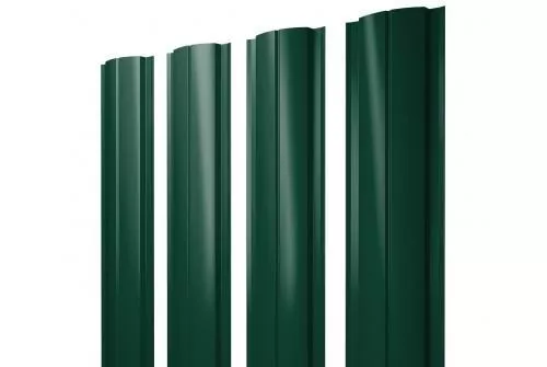 Штакетник Grand Line Slim Полукруглый 0,45 PE Double RAL 6005 Зеленый мох купить в екатеринбурге