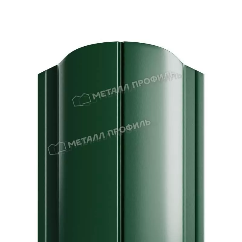Штакетник Металл Профиль ELLIPSE-O (Закругленный) РЕ 0,4 мм RAL 6005 Зеленый мох купить в екатеринбурге