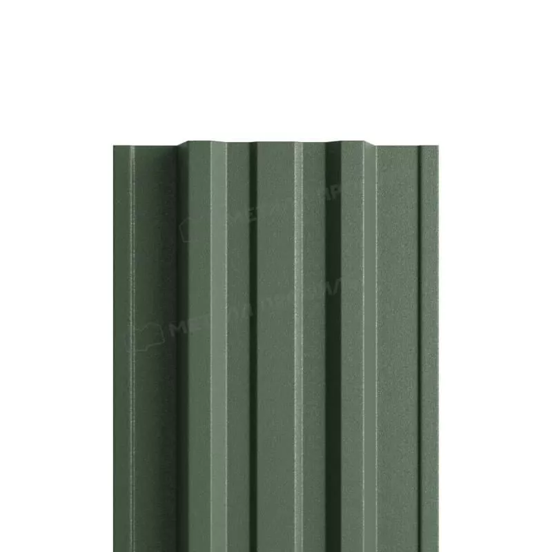 Штакетник Металл Профиль TRAPEZE-Т (Прямой) VikingMP 0,5 мм RAL 6007 Бутылочно-зеленый купить в екатеринбурге